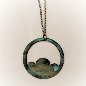 MOVING SALE! NWT Aged Copper Handmade Sunrise Necklace 🌄